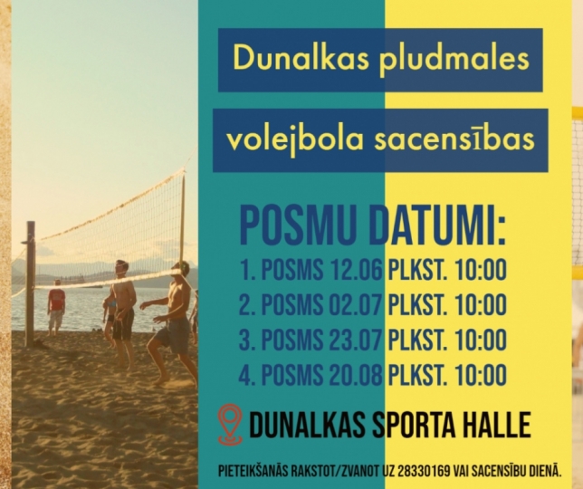 Dunalkas pludmales volejbola sacensības 