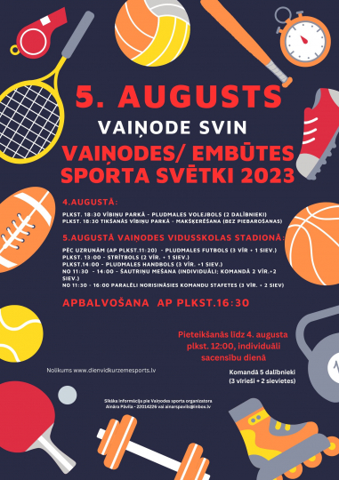 Vaiņode svin “Vaiņodes/ Embūtes sporta svētki 2023”