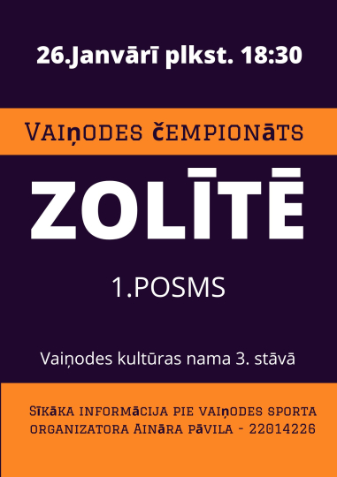 Vaiņodes čempionāta zolītē 2024 - I posms