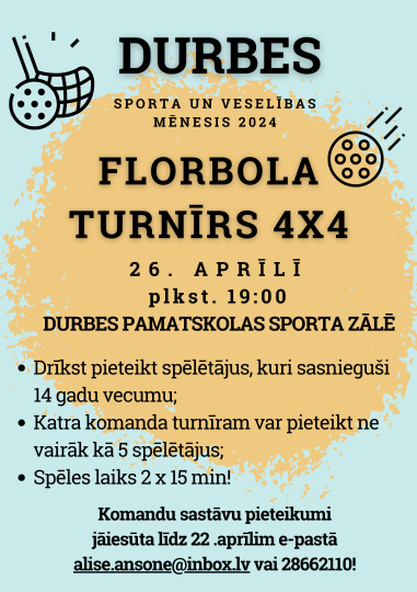 Florbola 4x4 turnīrs