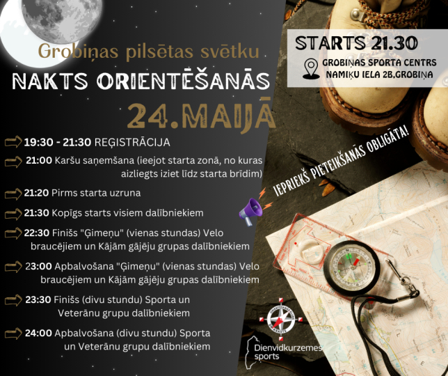 Grobiņas pilsētas svētku nakts orientēšānās