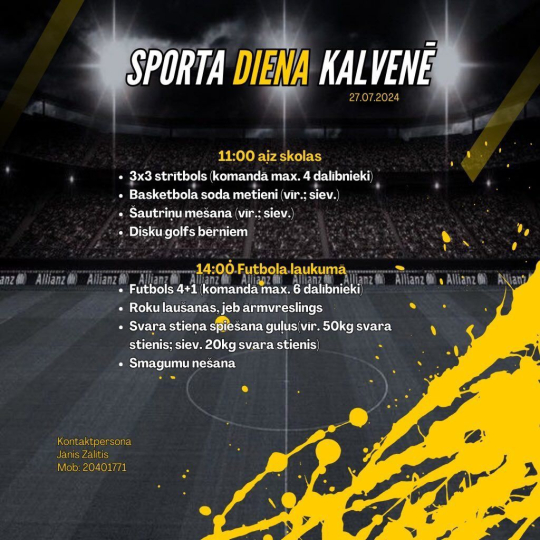 Sporta diena Kalvenē