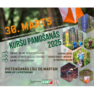 Aizputē notiks sezonas atklāšanas sacensības orientēšanās sportā “Kuršu pamošanās 2025”