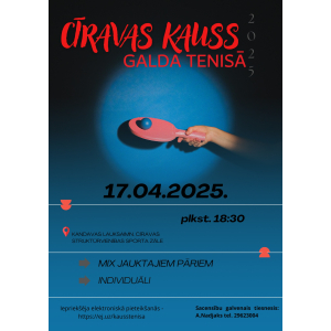Cīravā norisināsies galda tenisa turnīrs “Cīravas kauss 2025”