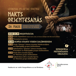 Grobiņas pilsētas svētkos – aizraujošs NAKTS ORIENTĒŠANĀS piedzīvojums!