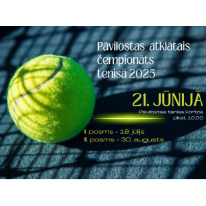 Pāvilostā sāksies 2025. gada atklātais tenisa čempionāts