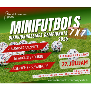 Dienvidkurzemes novadā startē 2025. gada čempionāts minifutbolā