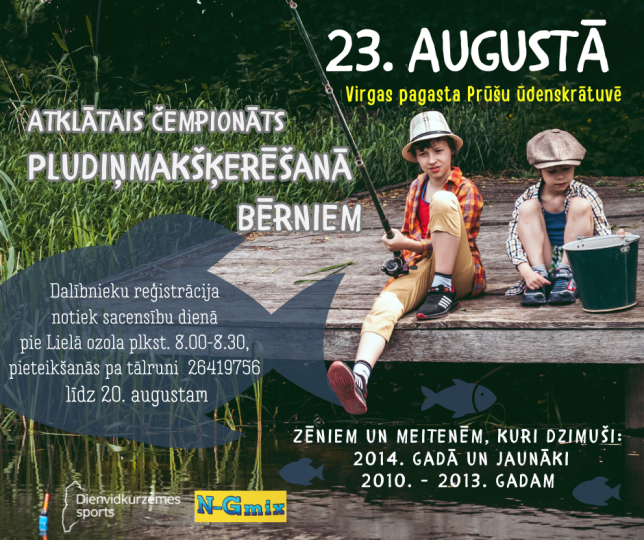 Dienvidkurzemes novadā norisināsies bērnu pludiņmakšķerēšanas čempionāts