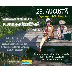Dienvidkurzemes novadā norisināsies bērnu pludiņmakšķerēšanas čempionāts