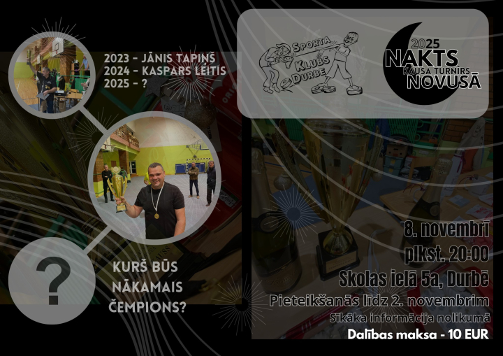 Durbē norisināsies nakts kausa turnīrs novusā
