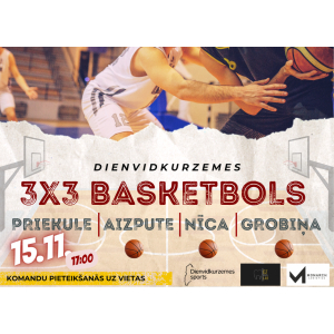 Dienvidkurzemē sākas 3x3 basketbols