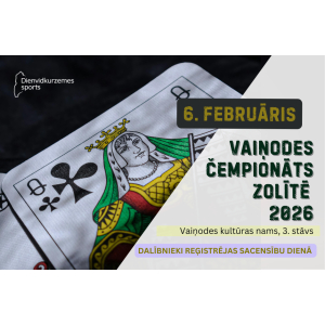 Februārī sāksies Vaiņodes čempionāts zolītē 2026