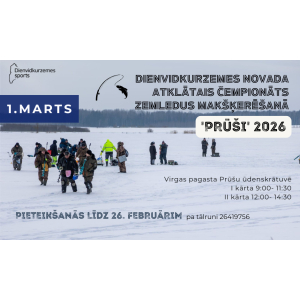 Pēc nedēļas notiks Dienvidkurzemes novada atklātais čempionāts zemledus makšķerēšanā “PRŪŠI 2026”