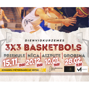 Dienvidkurzemes 3×3 basketbola čempionāts nonācis līdz noslēdzošajam posmam