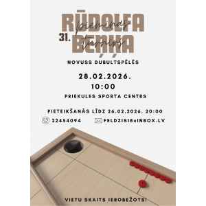 Dubultspēļu turnīrs novusā Priekulē pulcēs spēles entuziastus jau 31. reizi