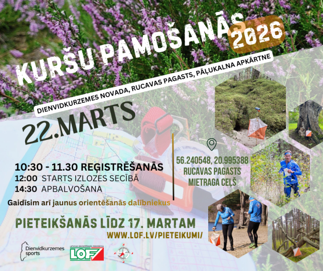 Kuršu zeme mostas – orientieristi aicināti uz sezonas atklāšanu Rucavas pusē