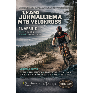 11. aprīlī startēs Dienvidkurzemes novada čempionāts MTB velokrosā 2026.