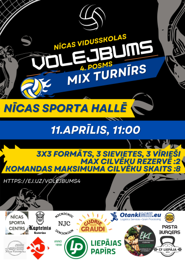 “Volejbums” noslēdzas ar lielo finālu – 4. posms jau 11. aprīlī.