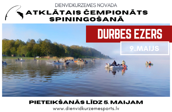 Durbes ezerā notiks Dienvidkurzemes novada atklātais čempionāts spiningošanā