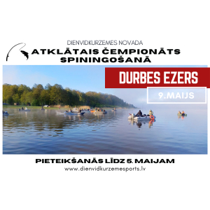 Durbes ezerā notiks Dienvidkurzemes novada atklātais čempionāts spiningošanā