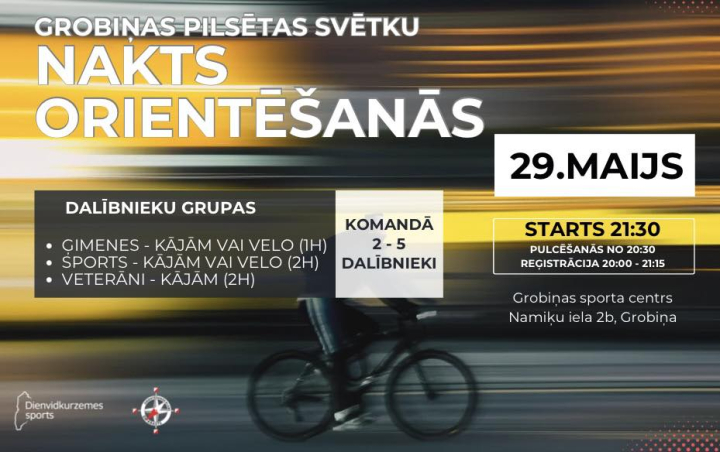 Grobiņas pilsētas svētku NAKTS ORIENTĒŠANĀS 2026