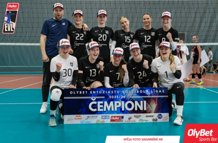 Grobiņas volejbolistes kļūst par Entuziastu volejbola 3. līgas čempionēm!