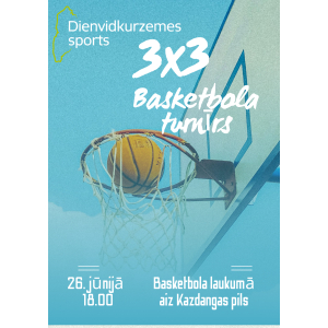 Aicina pieteikties 3x3 basketbola turnīram Kazdangā