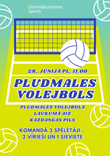 Kazdangā aicina aicina piedalīties pludmales volejbola turnīrā