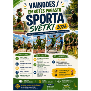 Vaiņodes un Embūtes pagastos norisināsies sporta svētki