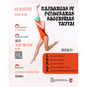 Kazdangā notiks kulturālās peldēšanas sacensības un grupas 