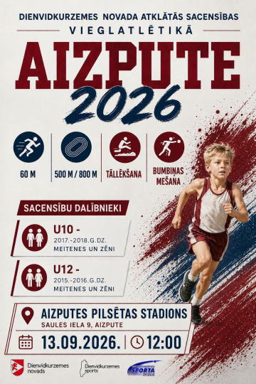 Aizputē notiks Dienvidkurzemes novada atklātās sacensības vieglatlētikā