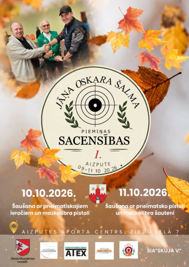 Aizputē notiks Jāņa Oskara Šalma piemiņas sacensības ložu šaušanā