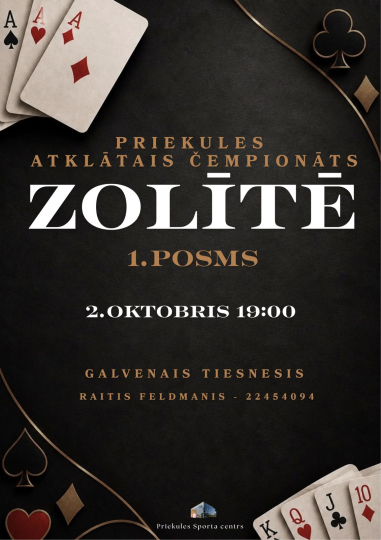 Sāksies Priekules atklātais čempionāts zolītē