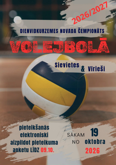 Sākas pieteikšanās Dienvidkurzemes volejbola čempionātam