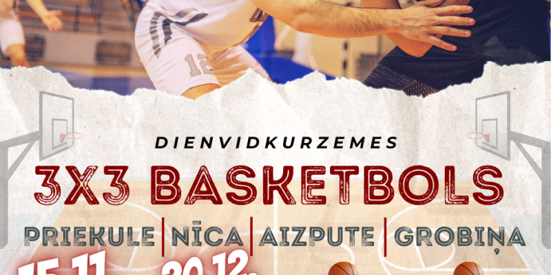Dienvidkurzemē sākas 3x3 basketbols