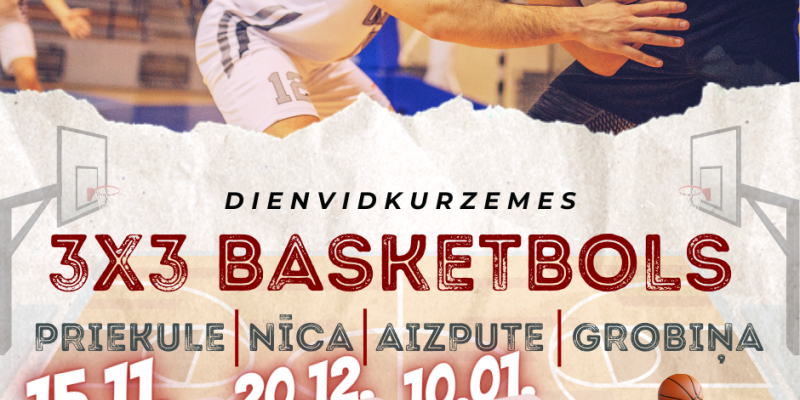 Dienvidkurzemē sākas 3x3 basketbols