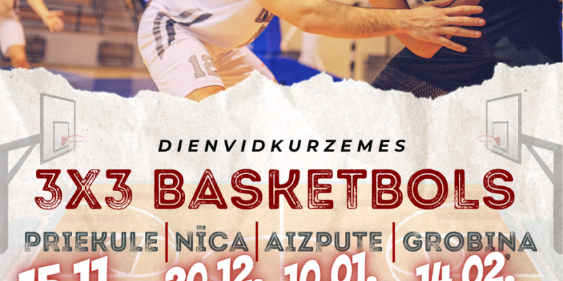Dienvidkurzemē sākas 3x3 basketbols