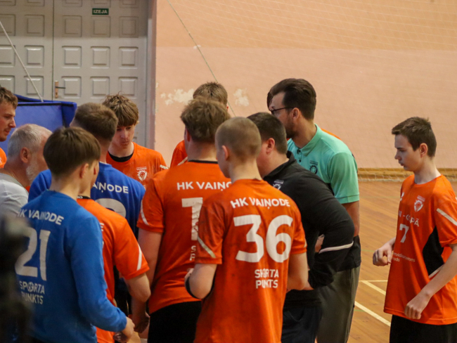 Vaiņodnieki Latvijas 1. līgas čempionātā handbolā paliek 4. vietā
